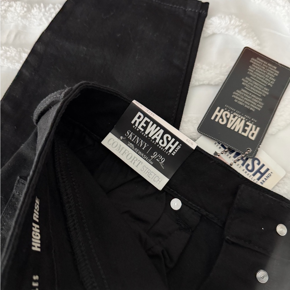 Rewash Black Men's Jeans - Picture 6 of 10